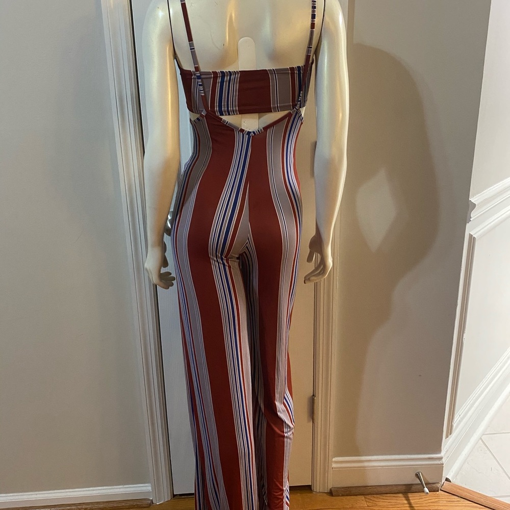Stripes Out Overall Pant Set - Multi - Picture 2 of 2